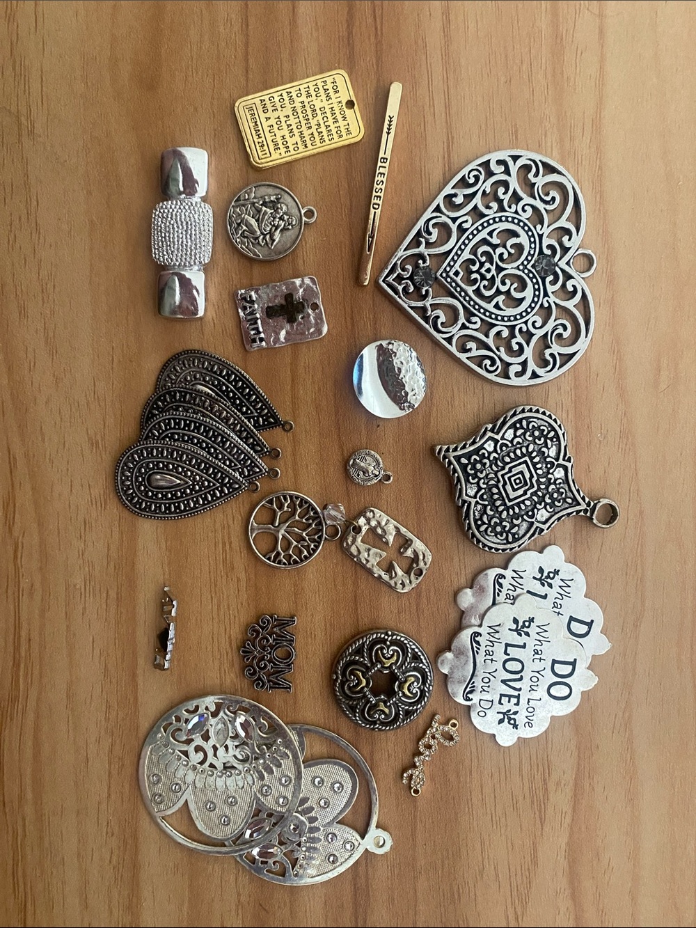 Mixed Metal Jewelry Charms/Pendant Bundle (Includes a Brighton Pendant)